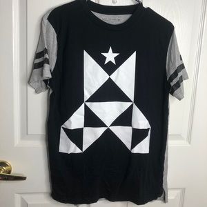 Black and grey graphic shirt